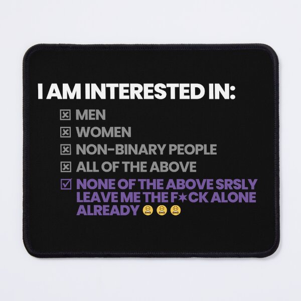 Item preview, ACE - Not Interested designed and sold by asexualmemes.