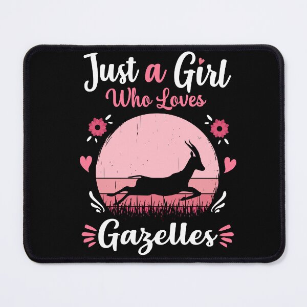Item preview, Just A Girl Who Loves Gazelles Pink Retro Vintage gift idea designed and sold by HN-ART.