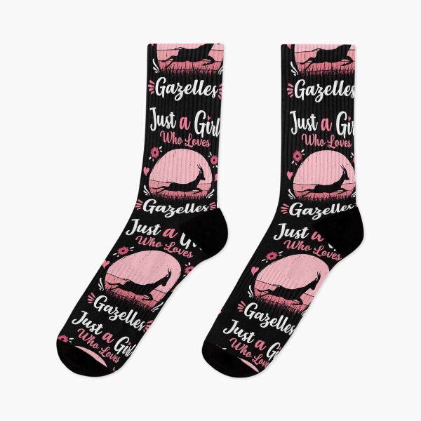 Item preview, Just A Girl Who Loves Gazelles Pink Retro Vintage gift idea designed and sold by HN-ART.