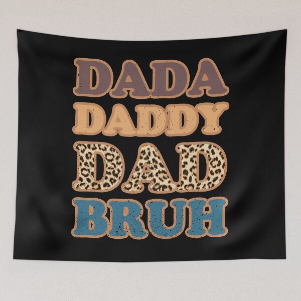 Item preview, Dada Daddy Dad Bruh - Funny Fathers Day Retro Leopard Print designed and sold by Optix.