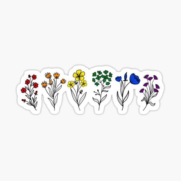 "Lgbtq Wildflower, Lgbtq Pride, Lgbtq Flower, Lgbtq Rainbow Flag, Queer
