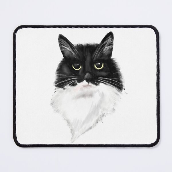 Item preview, white cat with black designed and sold by BarbaraMT.