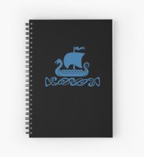 Dragon Boat - Blue Spiral Notebook