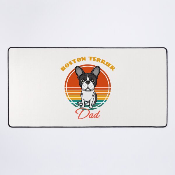 Item preview, Boston Terrier Dad Dog puppy Lover Cute Sunser Retro Funny Fathers Day designed and sold by Meteor77.