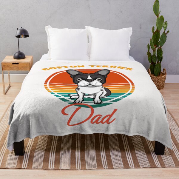 Item preview, Boston Terrier Dad Dog puppy Lover Cute Sunser Retro Funny Fathers Day designed and sold by Meteor77.