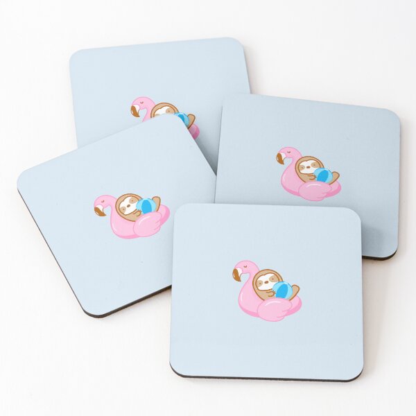 Item preview, Cute Summer Flamingo Float Sloth designed and sold by theslothinme.