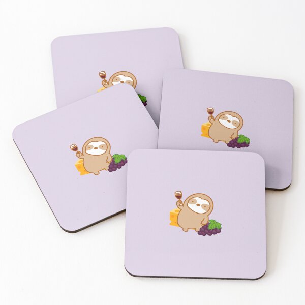 Item preview, Cute Wine and Cheese Sloth  designed and sold by theslothinme.