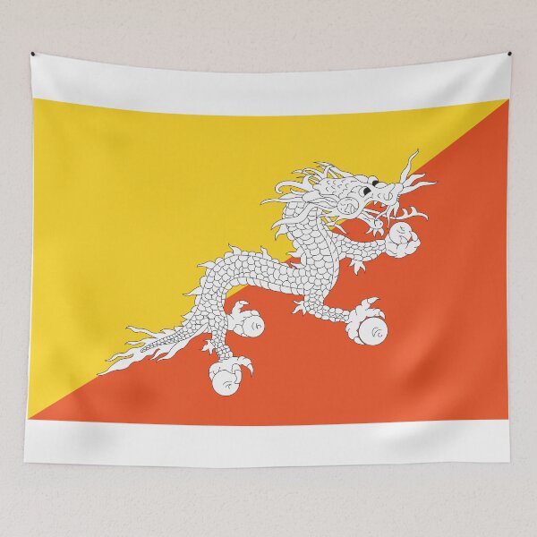Item preview, Bhutan Flag designed and sold by wickedcartoons.