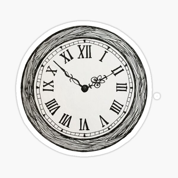 Horloge à chiffres romains Sticker Sticker