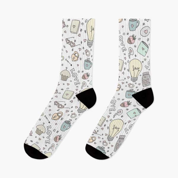 Item preview, Pastel colour love doodles designed and sold by Sanaura.