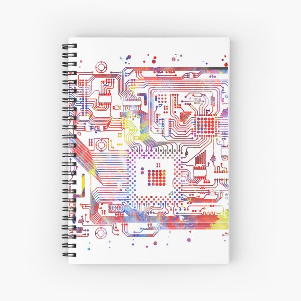 Circuit Board Notebook Blank Spiral Notebook Engineer Programmer Cyberpunk  Computer School Supplies Compsci Computer Science 