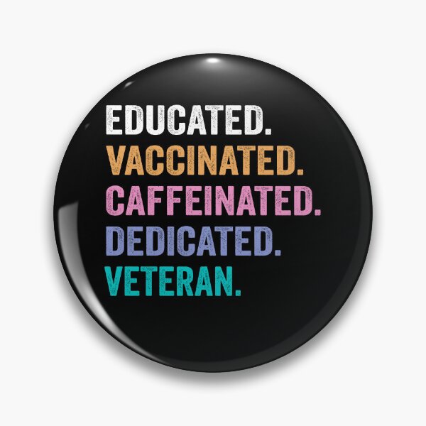 Item preview, Educated Vaccinated Caffeinated Dedicated veteran shirt, Funny veteran Christmas Gift designed and sold by xlnv.