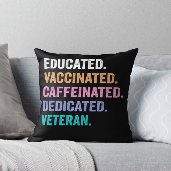 Item preview, Educated Vaccinated Caffeinated Dedicated veteran shirt, Funny veteran Christmas Gift designed and sold by xlnv.