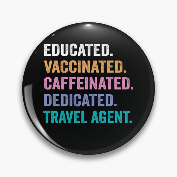 Item preview, Educated Vaccinated Caffeinated Dedicated travel agent shirt, Funny travel agent Christmas Gift designed and sold by xlnv.