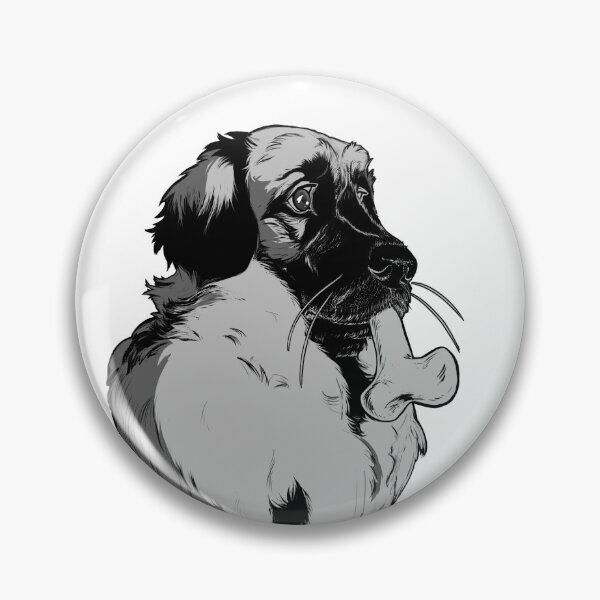 Item preview, Grayscale Leonberger Portrait designed and sold by rannva.