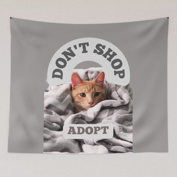 Item preview, Don't Shop Adopt cats designed and sold by TheRightHonMP.