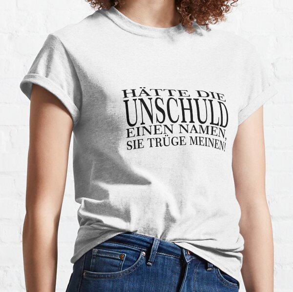 Der Unschulds Name - schwarze Schrift Classic T-Shirt