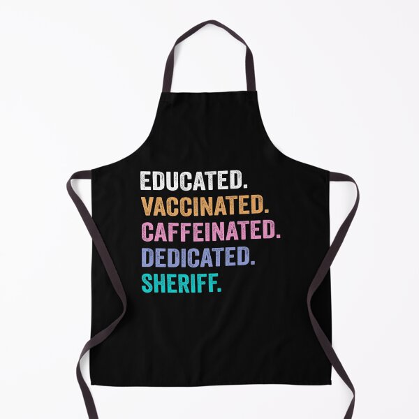 Item preview, Educated Vaccinated Caffeinated Dedicated sheriff shirt, Funny sheriff Christmas Gift designed and sold by xlnv.