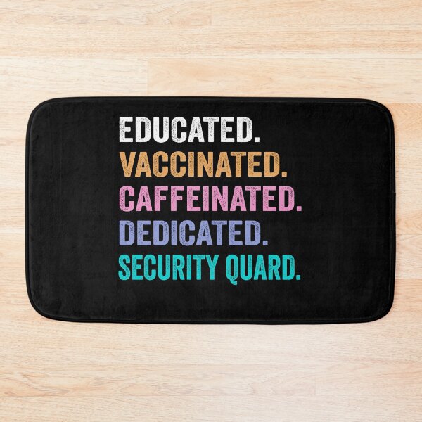 Item preview, Educated Vaccinated Caffeinated Dedicated security quard shirt, Funny security quard Christmas Gift designed and sold by xlnv.