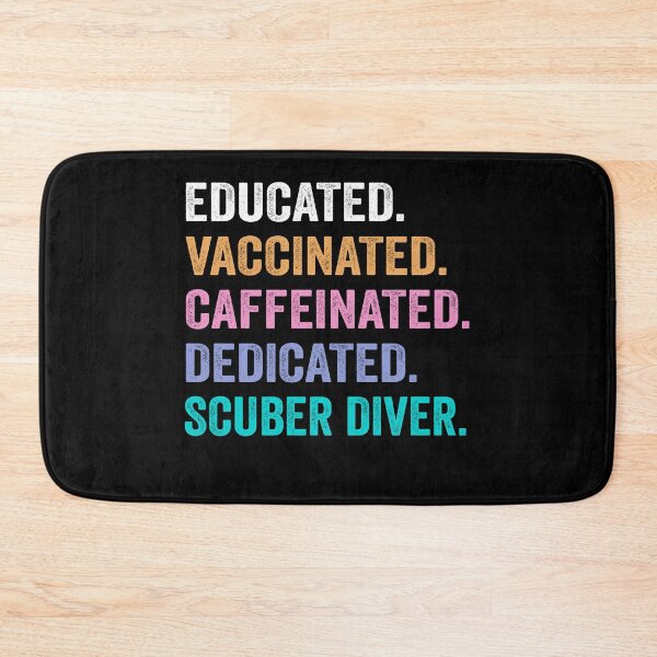 Item preview, Educated Vaccinated Caffeinated Dedicated scuber diver shirt, Funny scuber diver Christmas Gift designed and sold by xlnv.
