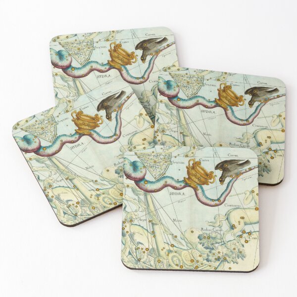 Item preview, Antique Hydra Constellation Map designed and sold by jadeandjester.
