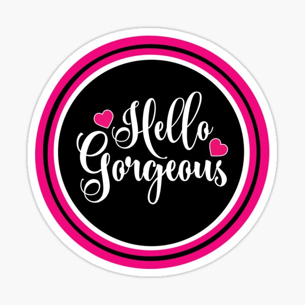 "Hello Sticker by BuxomBabe21 Redbubble