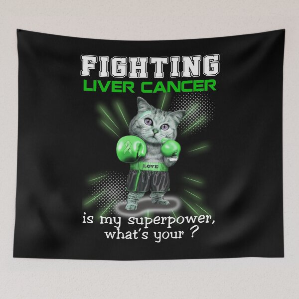 Item preview, Funny Cat Fighting Liver Cancer Is My Superpower What's Your designed and sold by Kohend.