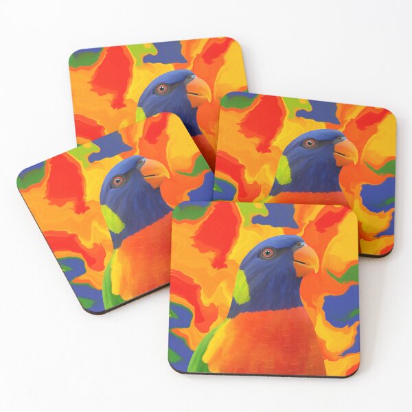 Item preview, Rainbow Lorikeet with a Splash of Colour designed and sold by Digitaldingo.