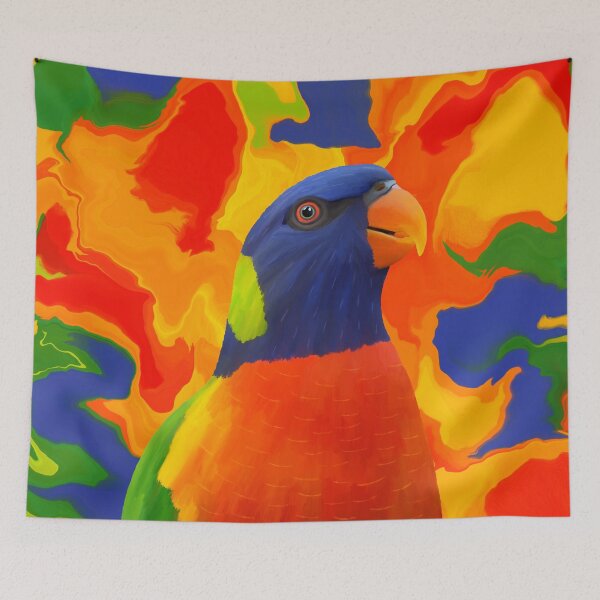 Item preview, Rainbow Lorikeet with a Splash of Colour designed and sold by Digitaldingo.