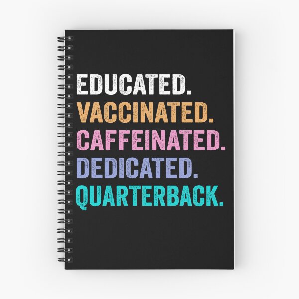 Artikelvorschau, Gebildetes, geimpftes, koffeinhaltiges, engagiertes Quarterback-Shirt, lustiges Quarterback-Weihnachtsgeschenk entworfen und verkauft von xlnv.