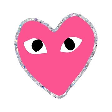 Cdg pink hot sale heart