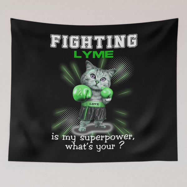 Item preview, Funny Cat Fighting Lyme Is My Superpower What's Your designed and sold by Kohend.