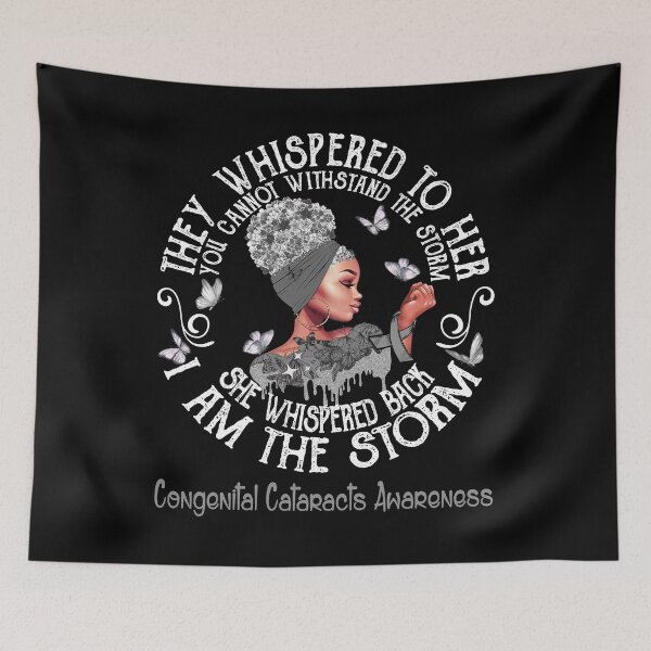 Item preview, Black Girl Fighter Strong I Am The Storm Congenital Cataracts Awareness designed and sold by Mnrshirley.