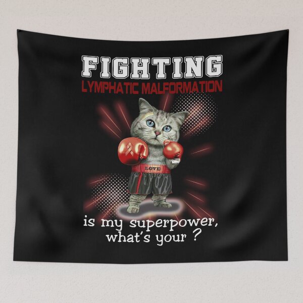 Item preview, Funny Cat Fighting Lymphatic Malformation Is My Superpower What's Your designed and sold by Kohend.