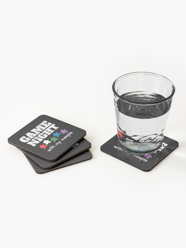 Alternate view of Board Game Night Family Friends Coasters (Set of 4)