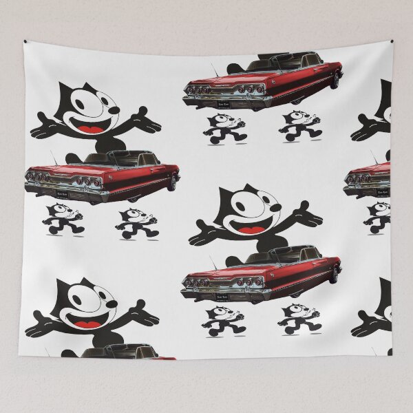 Item preview, Classic Red Lowrider with Black Cat designed and sold by Tricky1369.
