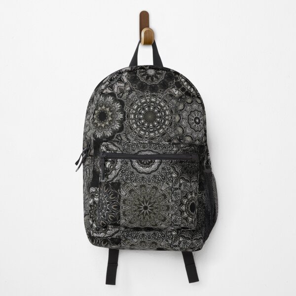 Item preview, Black white and grey quilted geometric floral pattern designed and sold by Coexist In Tee's .
