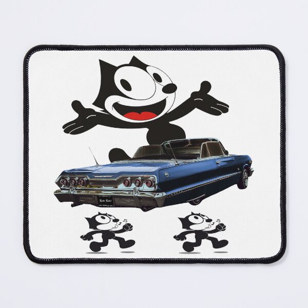Item preview, Lowrider azul clásico con gato negro designed and sold by Tricky1369.