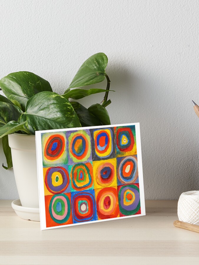 Wassily Kandinsky Color Study Squares with Concentric Circles , Abstract  Art Board Print for Sale by TeeARTHY