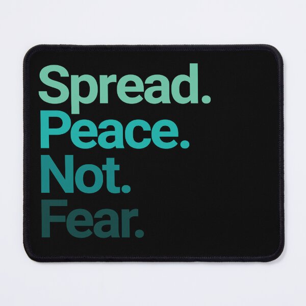 Item preview, Spread Peace Not Fear - Green Simple Typography Quotes designed and sold by Coffee Partee.