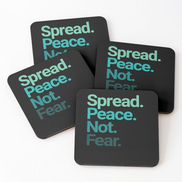 Item preview, Spread Peace Not Fear - Green Simple Typography Quotes designed and sold by Coffee Partee.