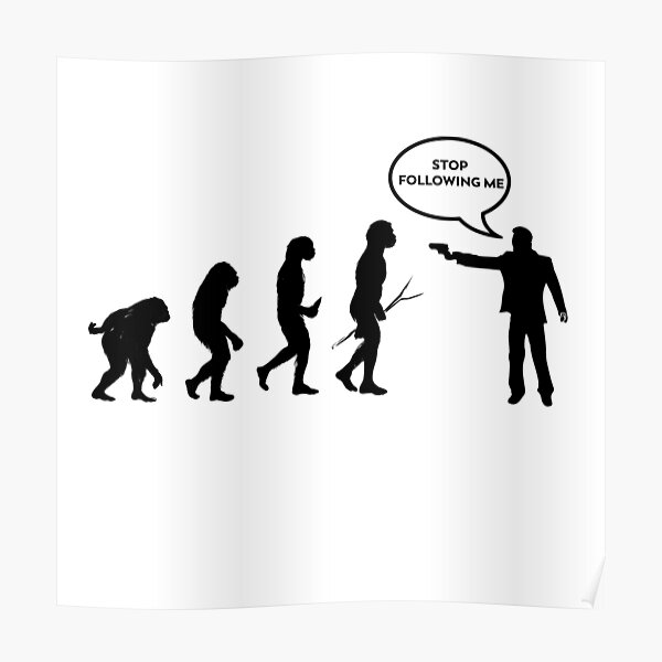 FUNNY EVOLUTION GLOSSY POSTER PICTURE PHOTO joke cool human man people lol 2037