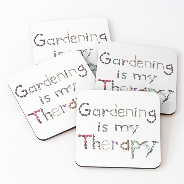 Item preview, Gardening is my Therapy Original Artwork Written in Seeds and Flowers designed and sold by EveryDayDabble.