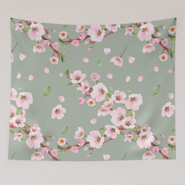 Artikelvorschau, Cherry Blossoms on Blue entworfen und verkauft von Sport-it.