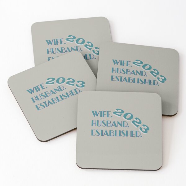 Item preview, This WIFE. HUSBAND.ESTABLISHED 2023 design is the perfect wedding gift, shower gift, after wedding gift for the bride and groom of 2022.  designed and sold by tranquilbeach.