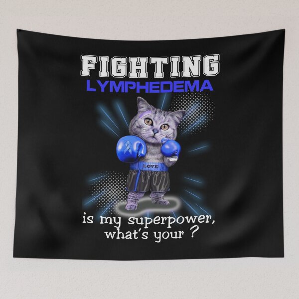 Item preview, Funny Cat Fighting Lymphedema Is My Superpower What's Your designed and sold by Kohend.