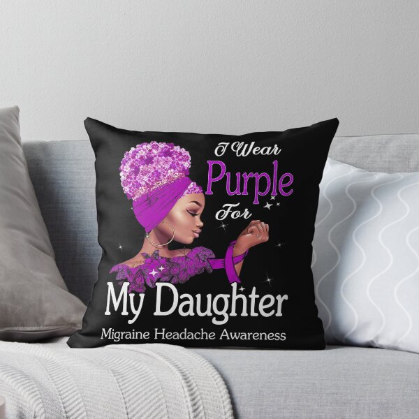 Item preview, Migraine Headache Awareness Black Girl I Wear Purple For My Daughter designed and sold by tenjun16.