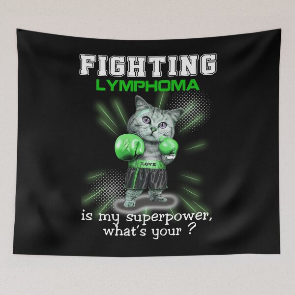 Item preview, Funny Cat Fighting Lymphoma Is My Superpower What's Your designed and sold by Kohend.