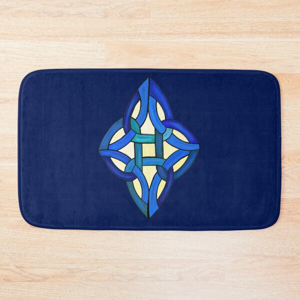 Item preview, Study of a Stained Glass Celtic Marriage Knot in Ocean Blues designed and sold by Lacey Schmidt.