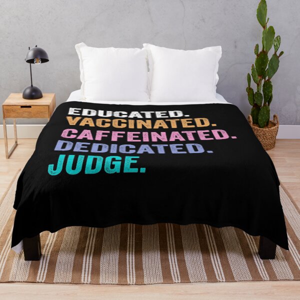 Item preview, Educated Vaccinated Caffeinated Dedicated judge shirt, Funny judge Christmas Gift designed and sold by xlnv.